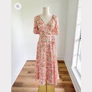 NWT Anthropologie By the River Floral Wrap Maxi Dress